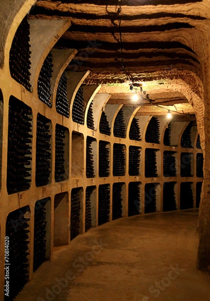 Obraz Wine bottles in the cellar
