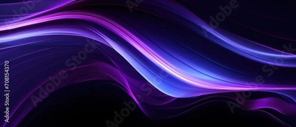 Fototapeta Purple abstract background with glowing lines