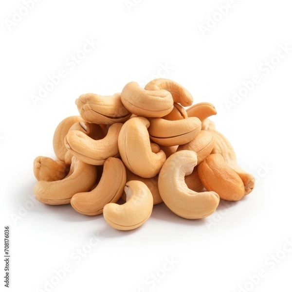 Fototapeta Cashews on white background Ai Generative