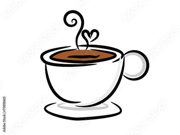 Fototapeta Hot coffee cup