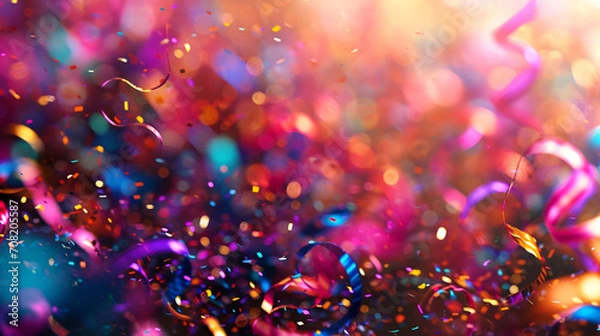Obraz background confetti carnival. Generative AI
