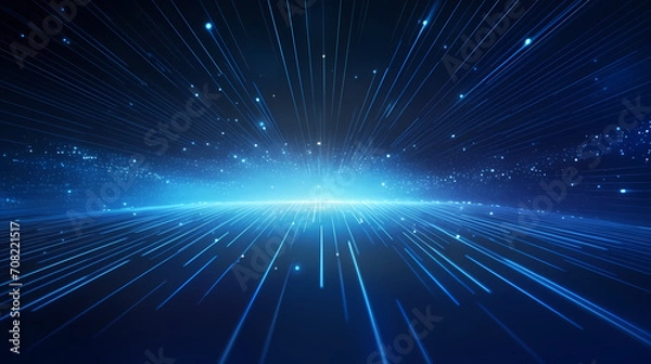 Fototapeta Future technology lines background and light effects, technological background material