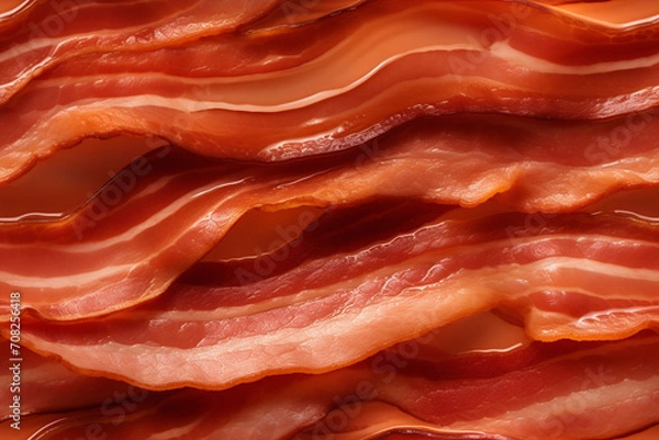 Fototapeta cooked bacon background wall texture pattern seamless wallpaper