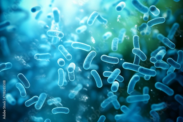 Obraz Lactobacillus casei or lactic acid bacteria as probiotic. Generative AI