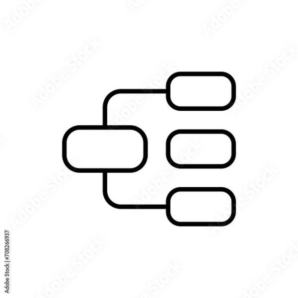 Fototapeta Structure charts outline icons, minimalist vector illustration ,simple transparent graphic element .Isolated on white background