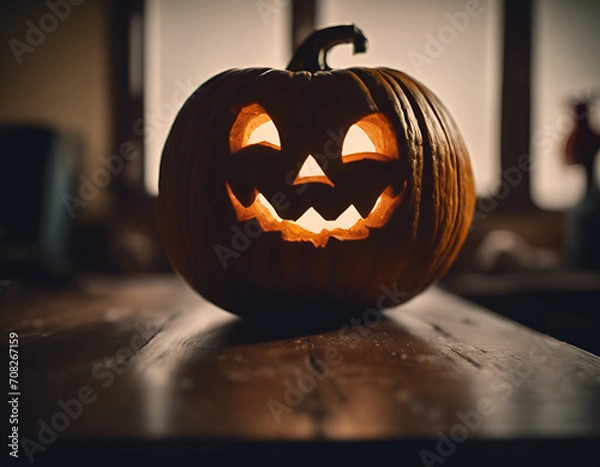 Obraz creepy smiling pumpkin