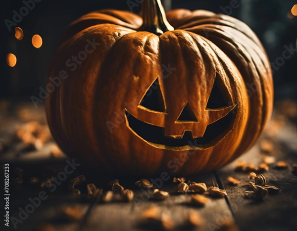 Obraz creepy smiling pumpkin