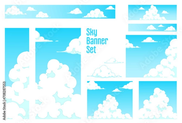 Fototapeta バナーセット_青空と雲