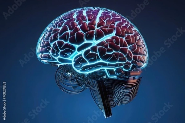 Fototapeta AI Artificial Intelligence Brain Cyber Technology