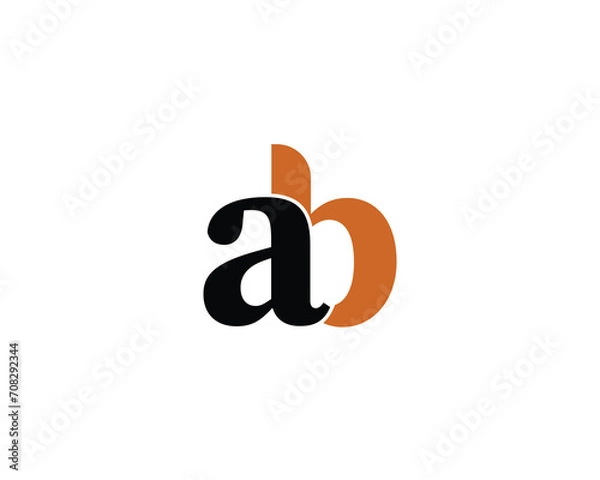 Obraz AB LOGO DESIGN VECTOR TEMPLATE