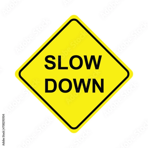 Obraz slow down icon vector
