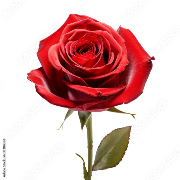 Fototapeta red rose on a transparent background