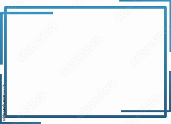 Obraz Simple elegant background with blue frame for certificate