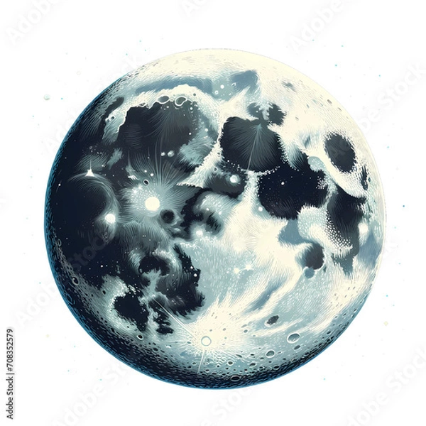 Obraz moon a realistic