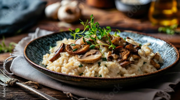 Obraz Delicious Mushrooms Risotto