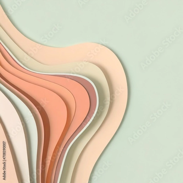 Fototapeta 3D abstract background with waves