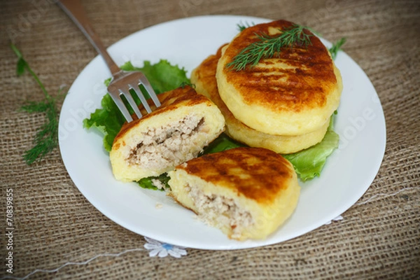 Obraz Potato cakes with meat