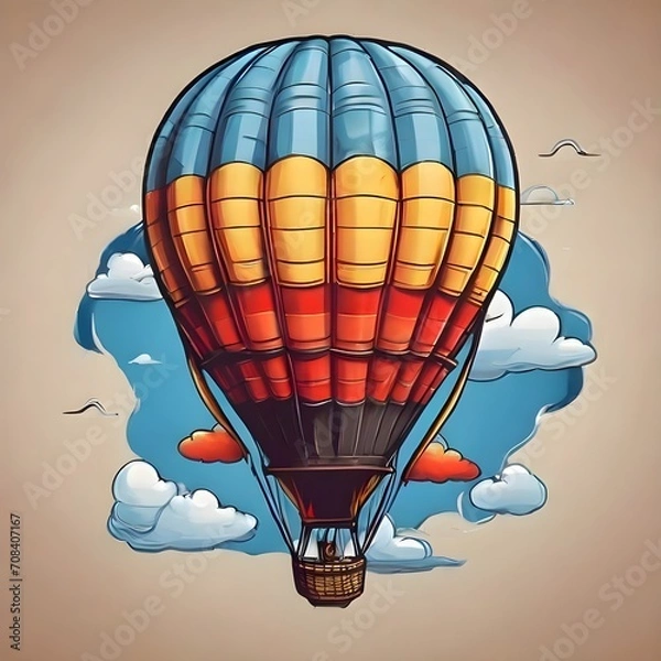 Obraz Hot air balloon vector T-Shirt Design