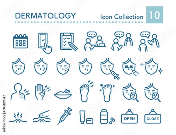Obraz 皮膚科アイコンセット