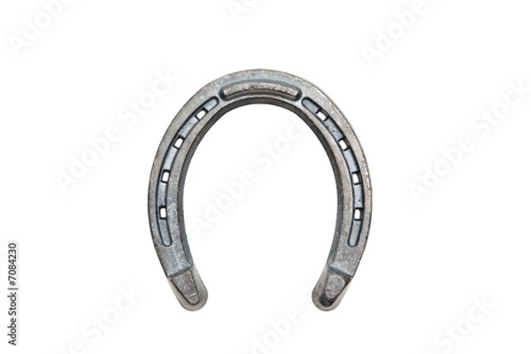 Fototapeta horseshoe closeup isolated on white