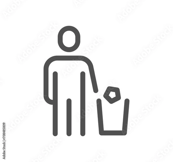Fototapeta Garbage related icon outline and linear symbol.	

