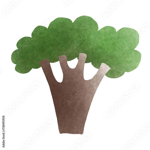 Obraz green tree with green leaves