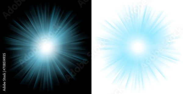 Obraz shining light with blue glow color