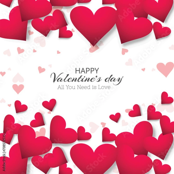 Fototapeta valentine background with hearts