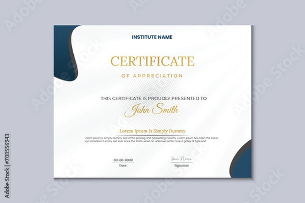 Fototapeta Abstract certificate layout design in vector