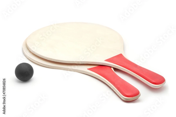 Obraz beach paddles and ball