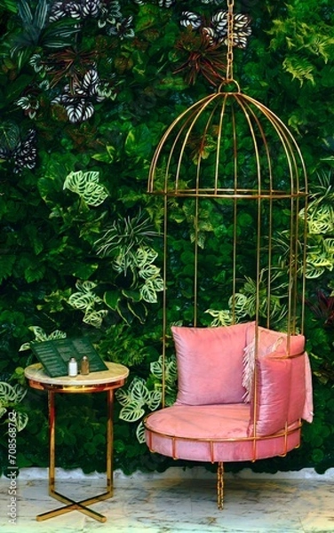 Obraz Relaxing seating area in a cozy indoor space