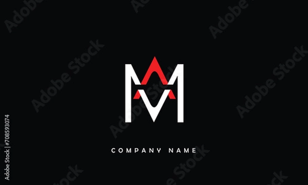 Fototapeta AM, MA, A, M Abstract Letters Logo Monogram