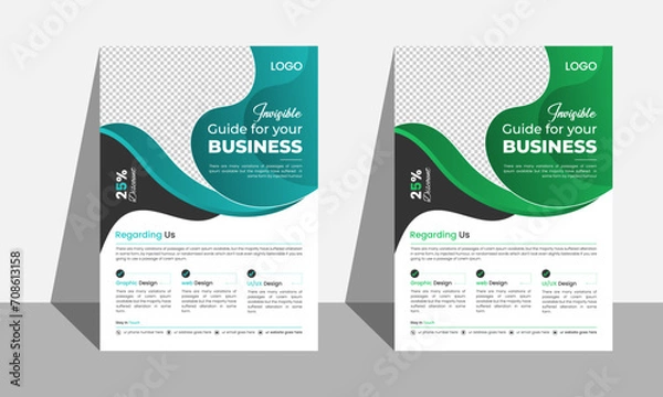 Obraz Modern creative business flyer design.