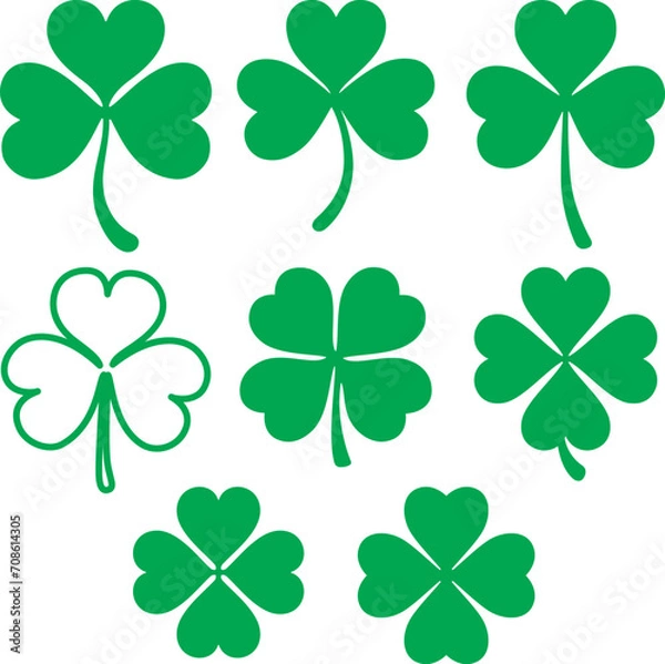 Fototapeta  Four Leaf Clover isolated on white background