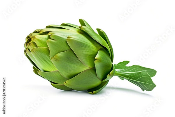 Fototapeta Artichoke isolated on white background created with Generative Ai
