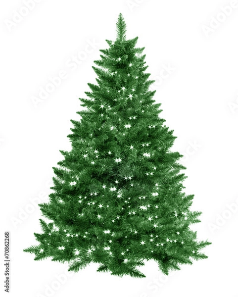 Fototapeta Christmas tree with star lights