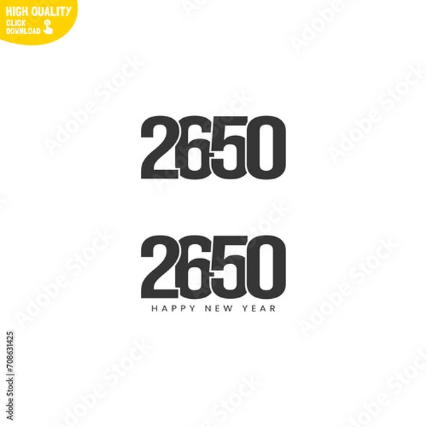 Fototapeta Creative Happy New Year 2650 Logo Design