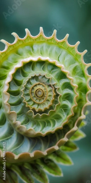 Obraz Pflanze in Form eines Fibonacci