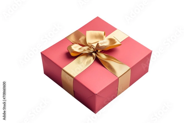 Fototapeta Chic Valentine Surprise Box on transparent background PNG AI generated