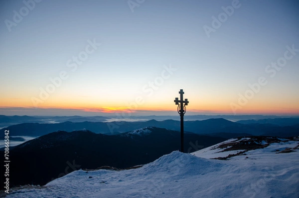 Obraz sunset in the mountains