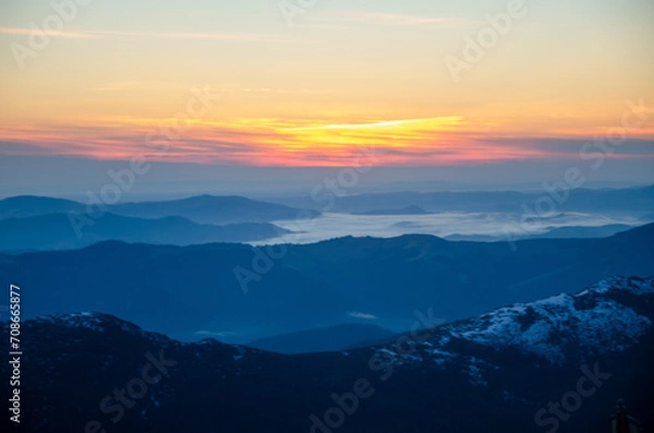 Obraz sunrise over the mountains