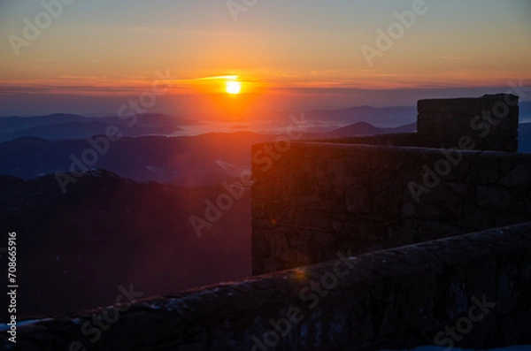 Obraz sunset over the city