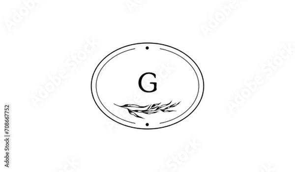 Fototapeta Luxury Alphabetical Retro Logo