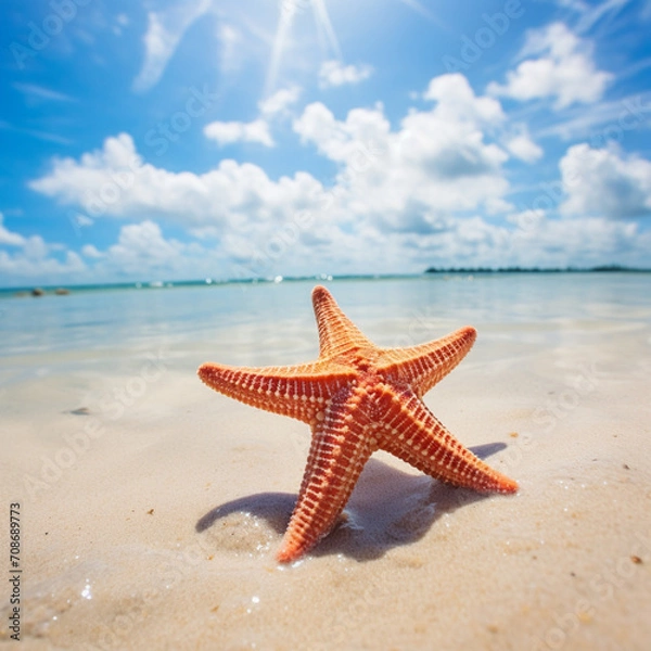 Fototapeta starfish on the beach