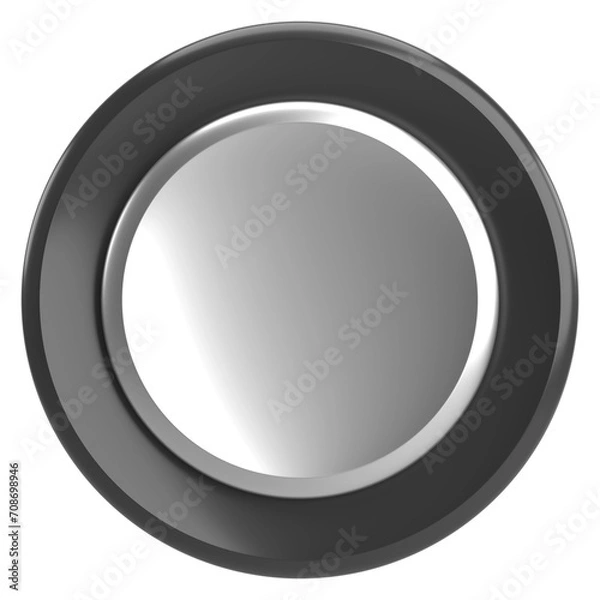 Fototapeta 3D circle button. Empty button. 3D illustration.