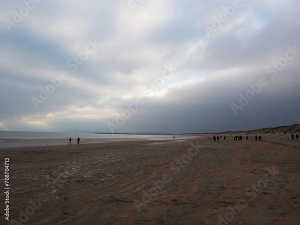 Fototapeta Camber Sands in Winter.