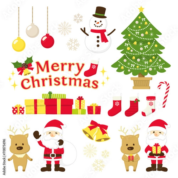 Obraz クリスマス　イラスト素材セット