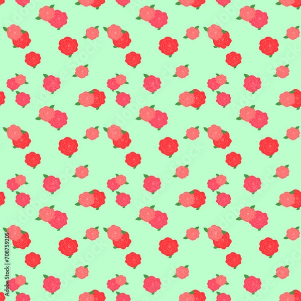 Obraz aesthetic rose seamless pattern 