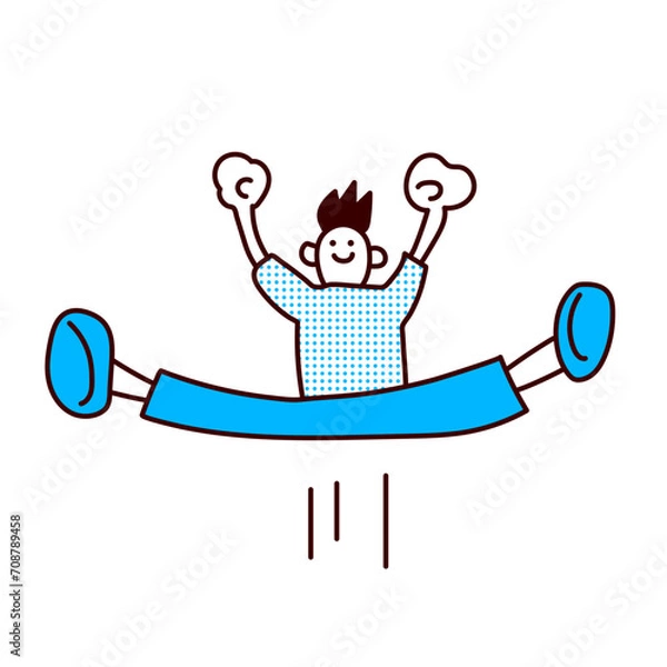 Obraz ジャンプする男性