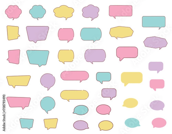 Obraz カラフルな吹き出しセット